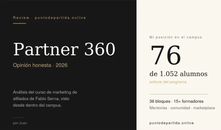Partner 360 opiniones 2026: análisis del programa de formación de Fabio Serna