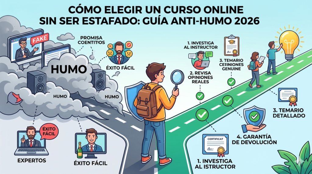Cómo Elegir un Curso Online sin ser Estafado: Guía Anti-Humo 2026