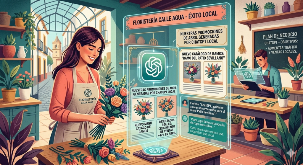  "ejemplo real de chatgpt reduciendo tiempo de creación de contenido para negocio local"