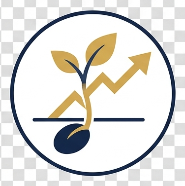 Icono de planta creciendo en forma de gráfico representando la Clase 3, tu primera inversión