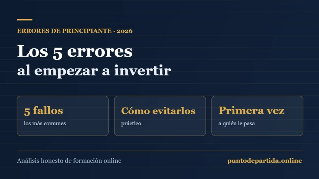 Los 5 errores que comete todo el mundo la primera vez que invierte