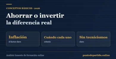 Ahorrar frente a invertir: la diferencia real explicada sin tecnicismos