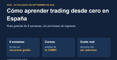 Guía para aprender trading desde cero en España en 2026: ruta gratuita de ocho semanas
