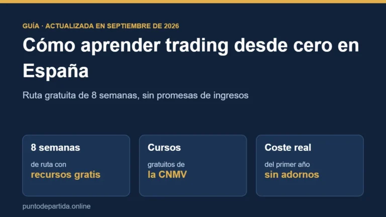 Guía para aprender trading desde cero en España en 2026: ruta gratuita de ocho semanas