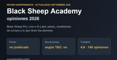 Black Sheep Academy opiniones 2026: precio no publicado, condiciones de devolución y valoración en Trustpilot