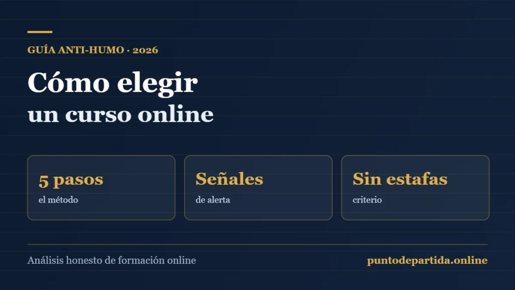 Cómo elegir un curso online sin ser estafado: guía anti-humo de 2026