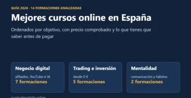 Mejores cursos online en España 2026: 14 formaciones analizadas por objetivo, con precio comprobado
