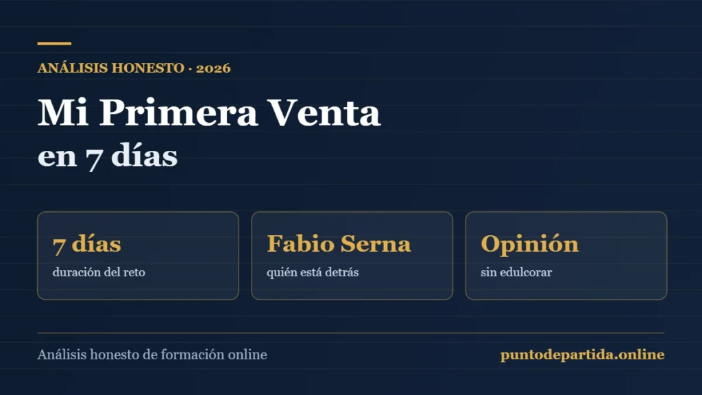 Mi Primera Venta en 7 Días opiniones 2026: análisis del reto de Fabio Serna