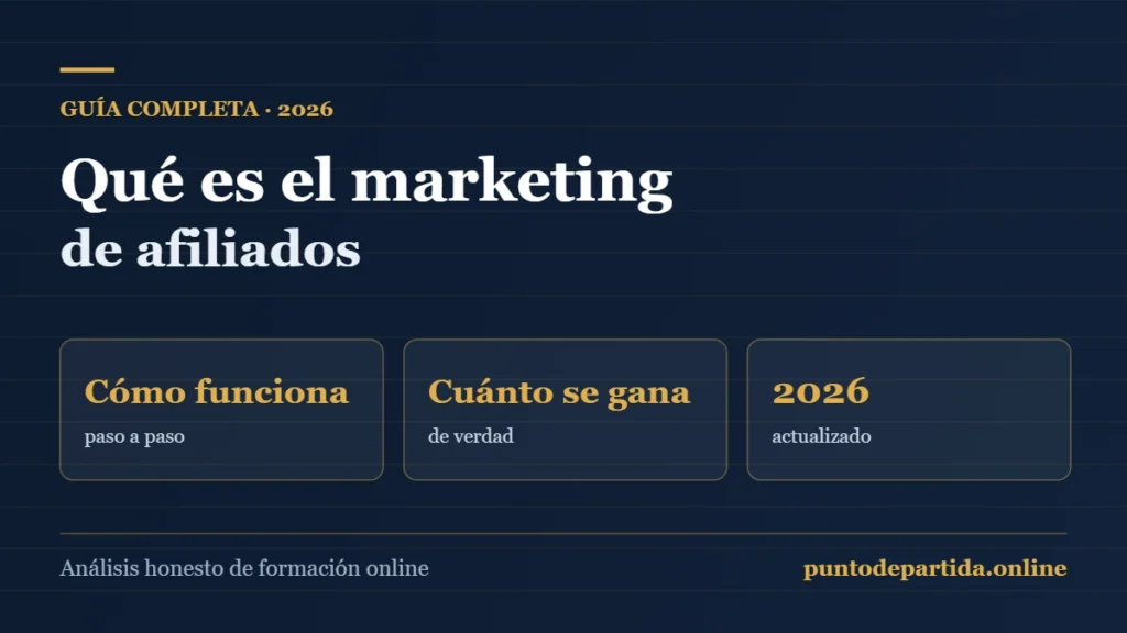 Qué es el marketing de afiliados y cómo funciona en 2026