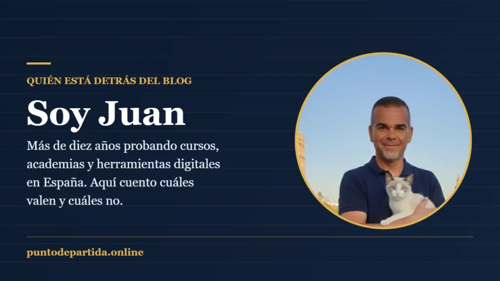 Juan, autor de puntodepartida.online, blog de análisis de formaciones online en España