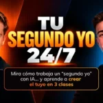 Jordi Segura y Armand Pujadó en el banner del evento gratuito Tu Segundo Yo 24/7 de CenteIA