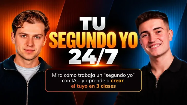 Jordi Segura y Armand Pujadó en el banner del evento gratuito Tu Segundo Yo 24/7 de CenteIA