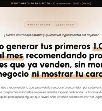 Partner Live, versión Desde cero: evento gratuito en directo el 10 de noviembre a las 19:00 (página oficial)